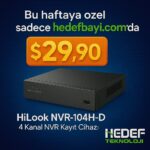 HiLook NVR-104H-D 4 KANAL NVR KAYIT CİHAZI