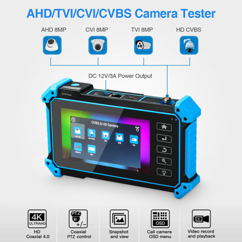 5.4 TOUCH SCREEN ALL İN ONE CCTV TESTER