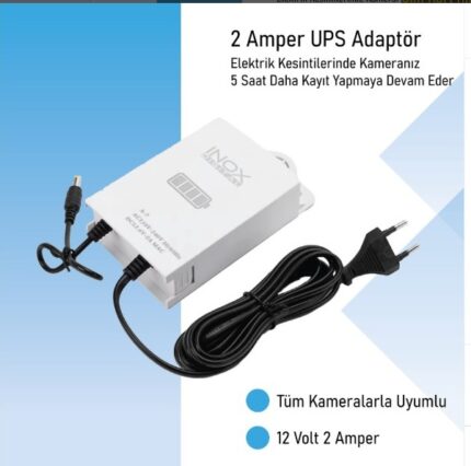 INOX-UP2 AMPER UPS LİTYUM BATARYALI ADAPTÖR